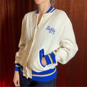 Vintage 1950s varsity cardigan sweater